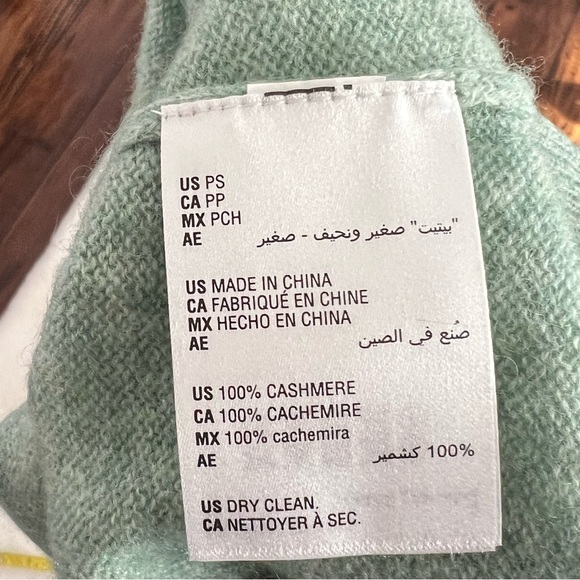 Charter Club Luxury Sweater 100% Cashmere Bella Mint Heather Sz S NWT - Picture 7 of 11